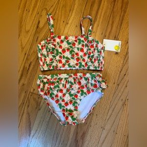 Mini Boden girls frilly bikini, NWT.